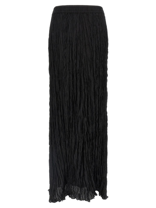 Black Silk Mini Skirt