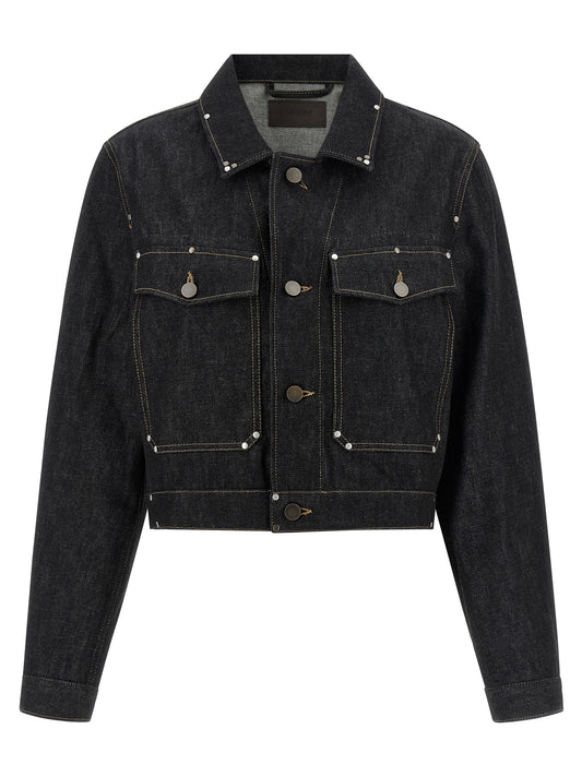 Black Cotton Denim Jacket