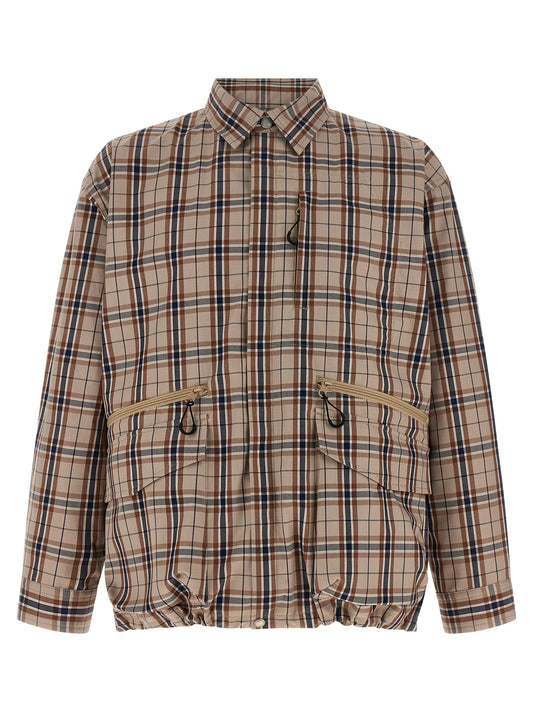 Beige Cotton Full-Length Jacket
