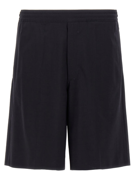 Blue Elastane Bermuda Shorts