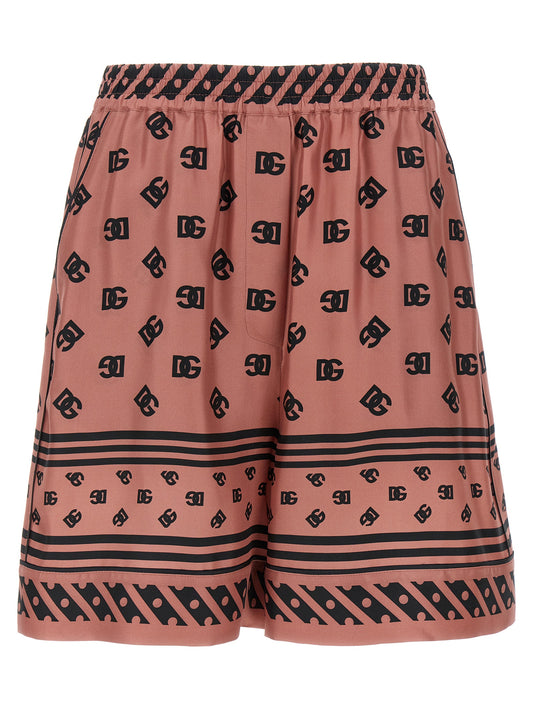 Multicolor Silk Bermuda Shorts