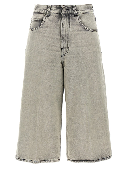 White Cotton Bermuda Shorts