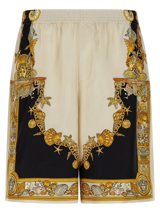 Multicolor Silk Bermuda Shorts