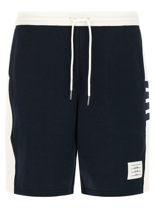 Blue Cotton Bermuda Shorts