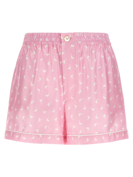 Multicolor Silk Bermuda Shorts