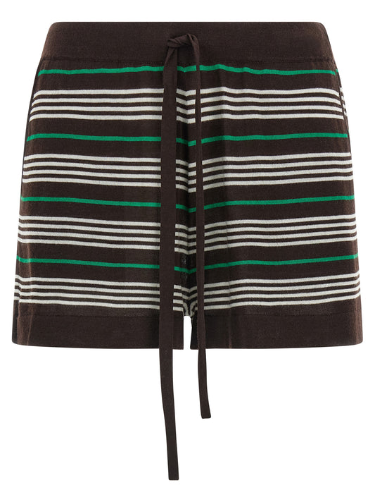 Brown Wool Bermuda Shorts
