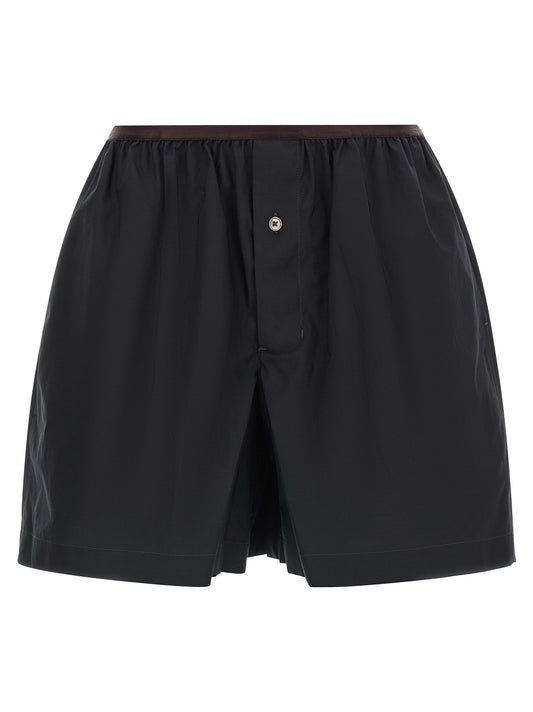 Gray Cotton Bermuda Shorts