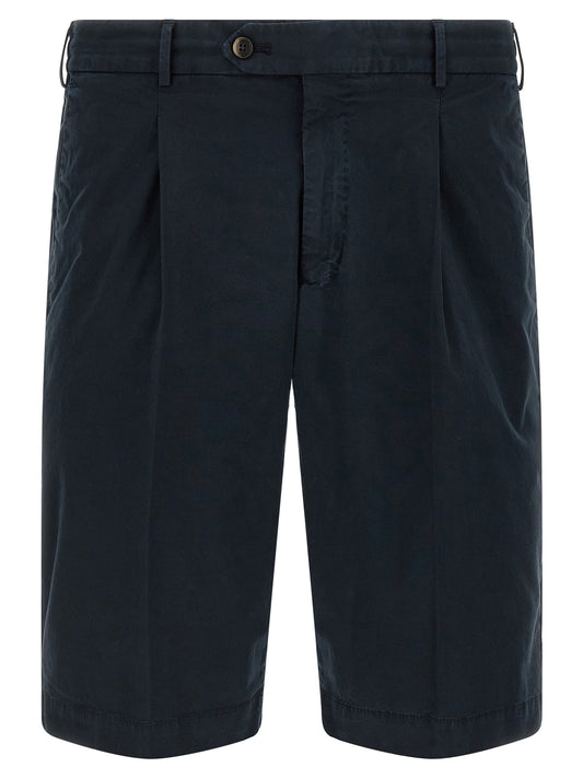 Blue Cotton Bermuda Shorts