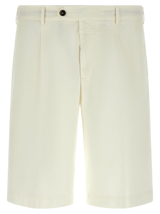 White Cotton Bermuda Shorts
