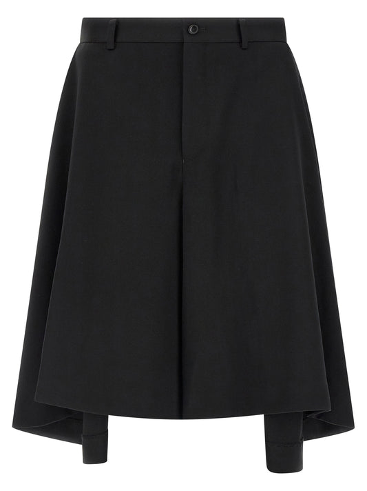 Black Wool Bermuda Shorts