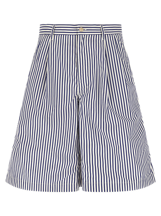 Blue Cotton Bermuda Shorts