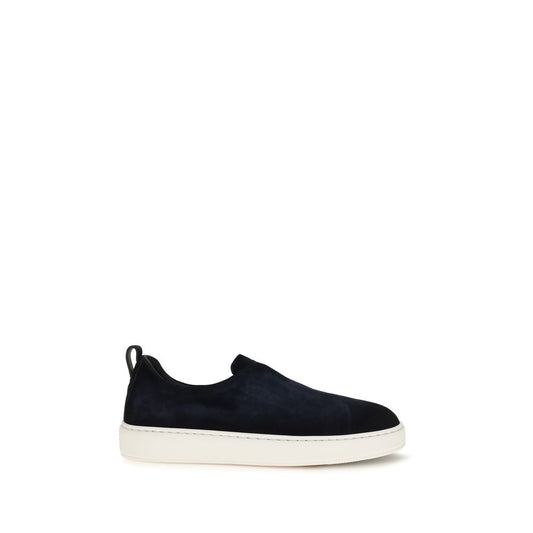 Blue Calf Leather Bos Taurus Sneakers