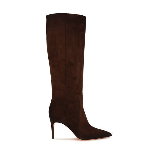 Brown Calf Leather Bos Taurus High Heel Boots