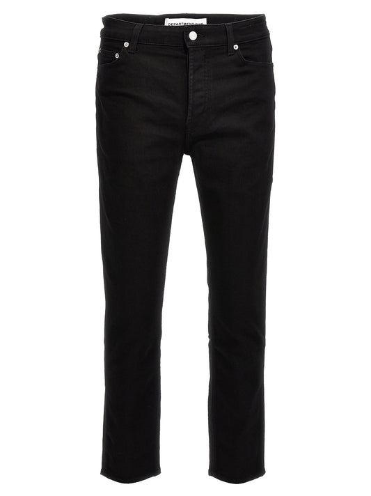 Black Cotton Skinny Jeans