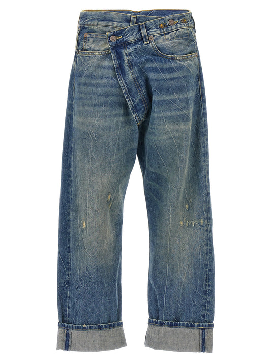 Blue Cotton Relaxed Fit Jeans