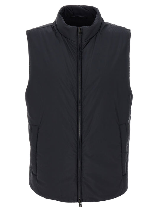 Black Polyamide Sleeveless Jacket
