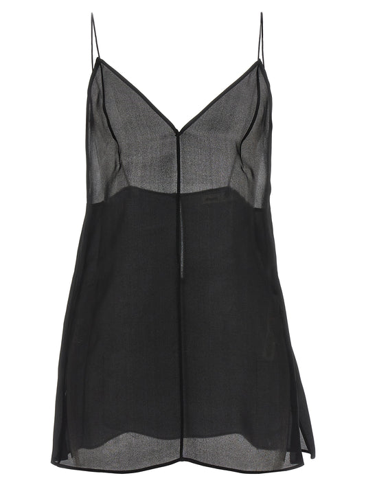 Black Silk Tank Tops