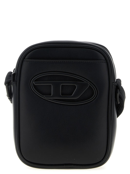Black Polyethylene Crossbody Bag