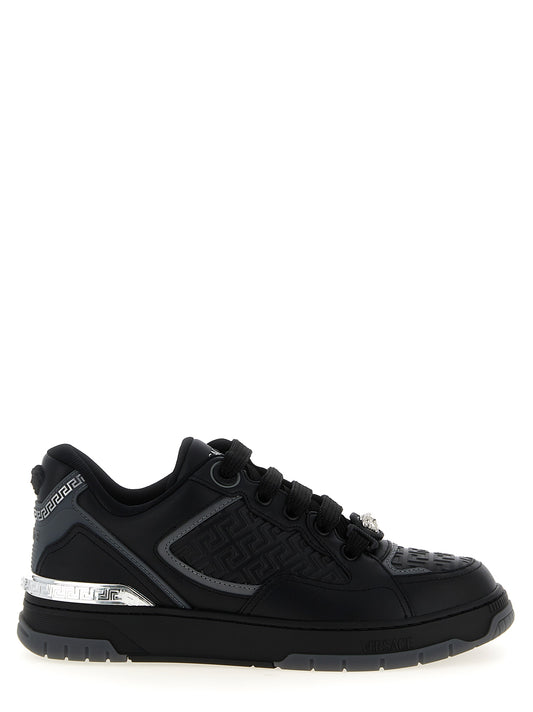 Black Calfskin Athletic Sneakers