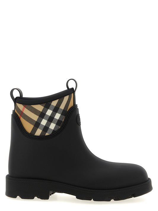 Black Rubber Ankle Boots