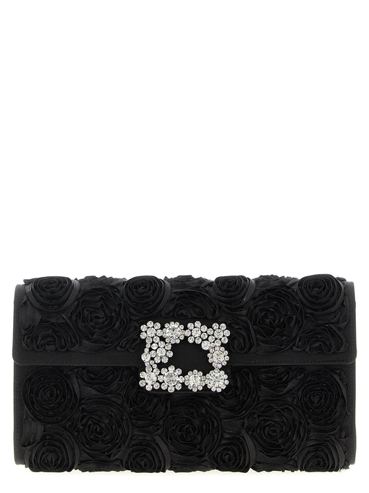 Black Viscose Clutch Bag