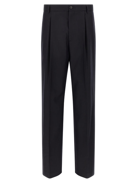 Blue Wool Dress Pants