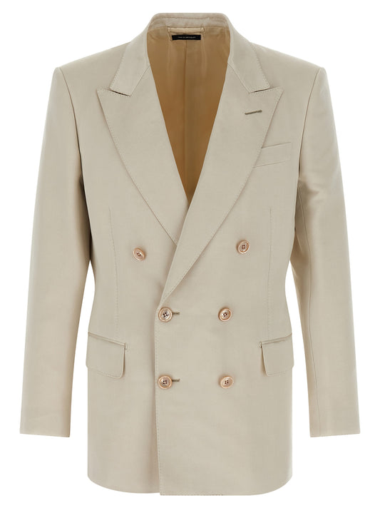 Beige Cotton Blazer