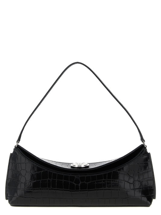 Black Calfskin Shoulder Bag
