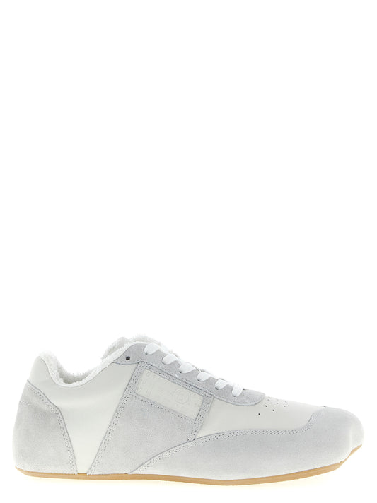 White Calfskin Athletic Sneakers