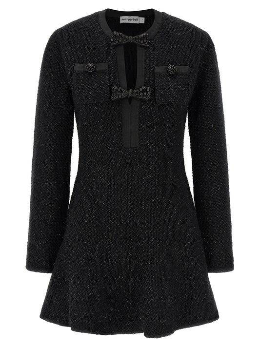 Black Cotton Short Dress