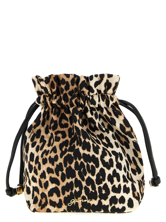 Brown Recycled Polyamide Clutch Bag
