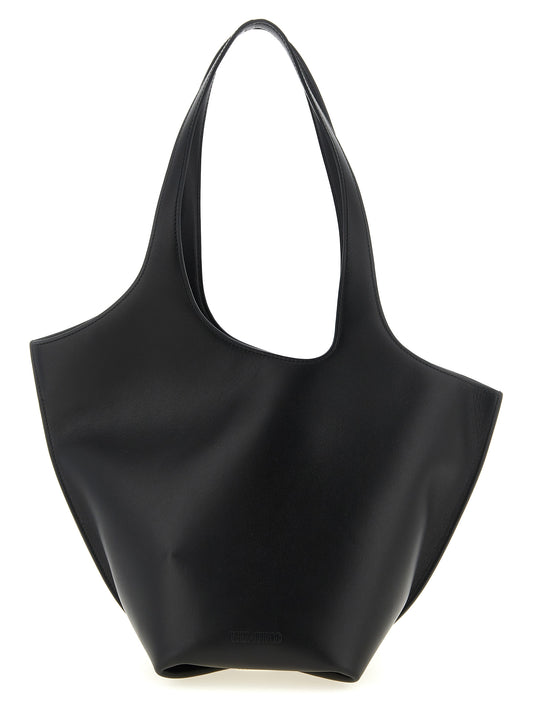 Black Calfskin Shoulder Bag