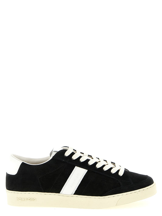 Bicolor Leather Low Top Sneakers