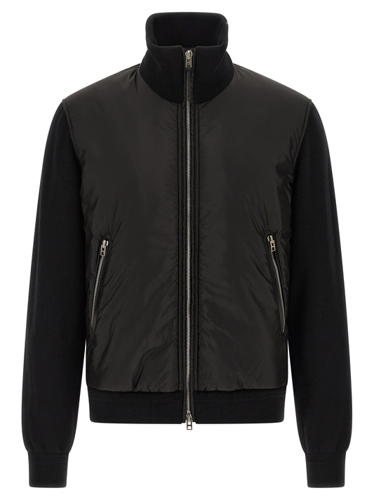 Black Wool Bomber