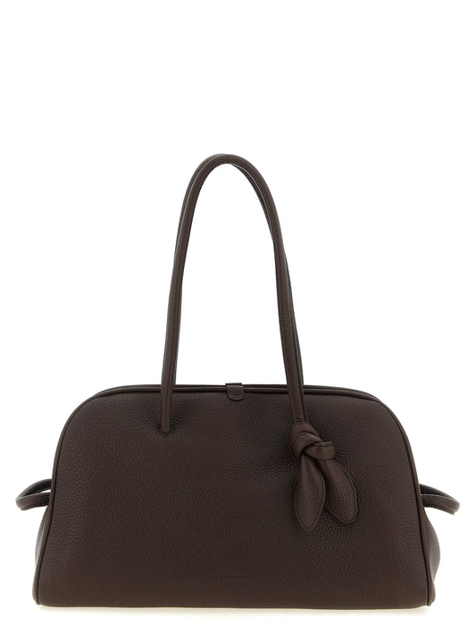 Brown Calfskin Shoulder Bag