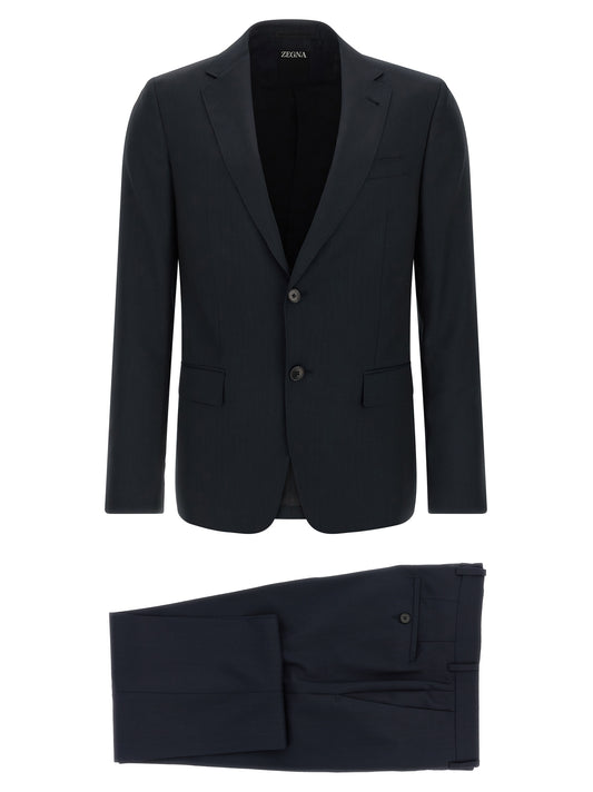 Blue Wool Two-Piece Suit