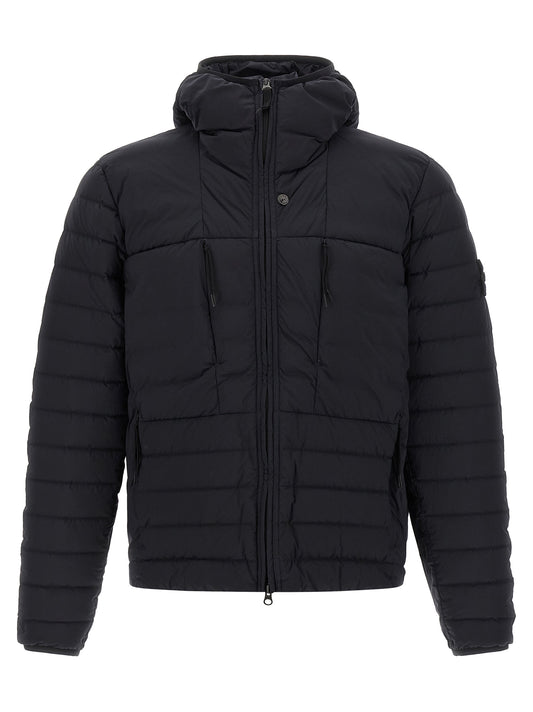 Blue Polyamide Full-Length Jacket
