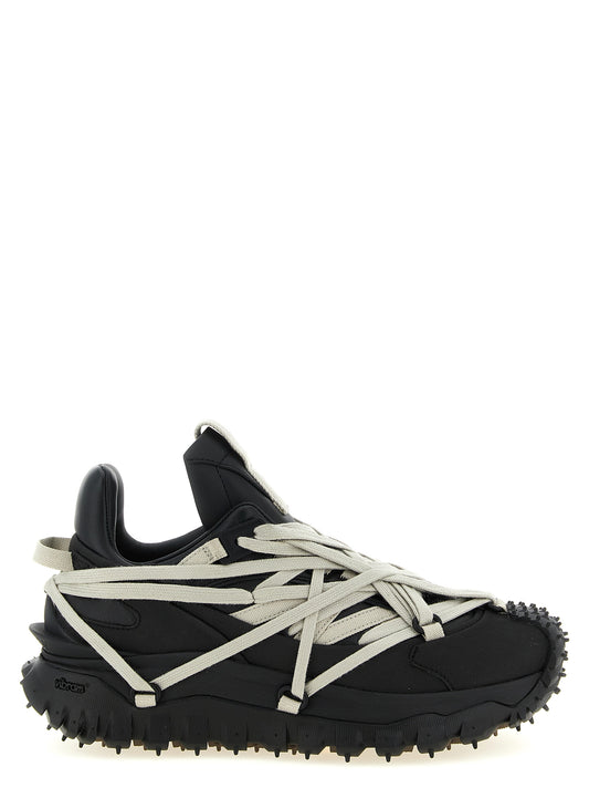 Black Cowhide Athletic Sneakers
