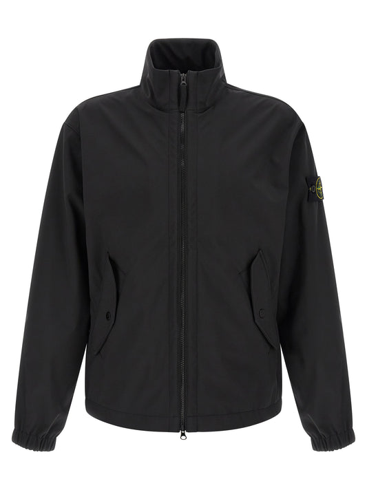 Black Polyester Shell Jacket