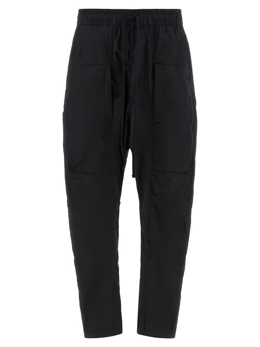 Black Cotton Casual Pants