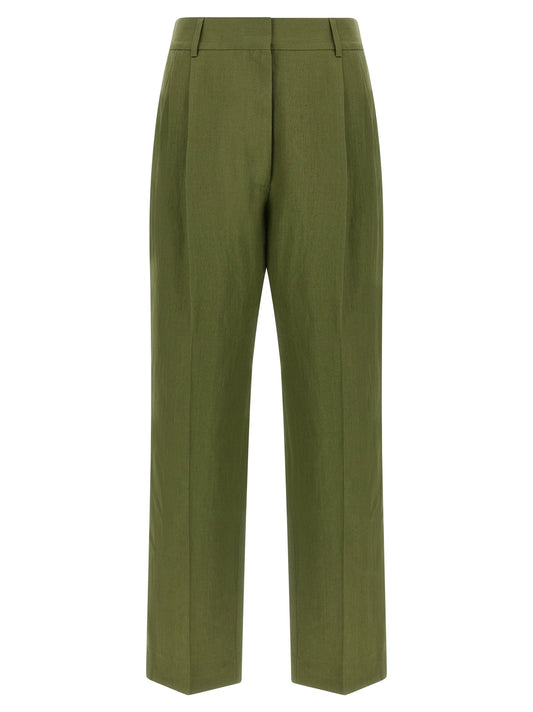 Bicolor Linen Casual Pants