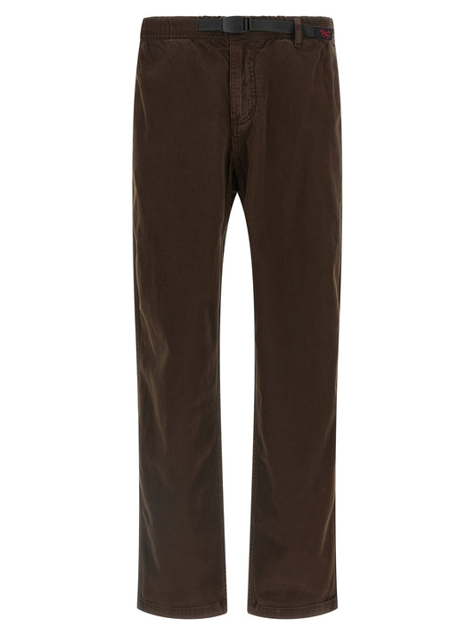 Brown Cotton Casual Pants