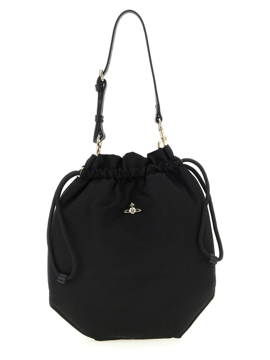 Black Viscose Handbag