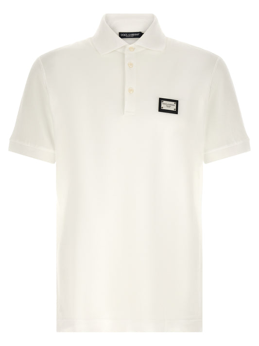 White Cotton Polo Shirt