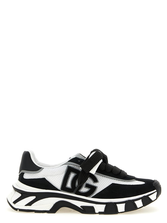 Bicolor Polyester Athletic Sneakers