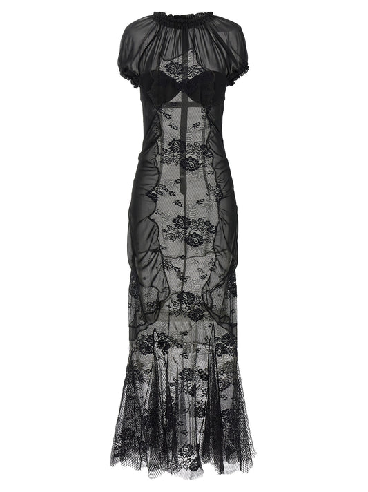 Black Cotton Midi Dress
