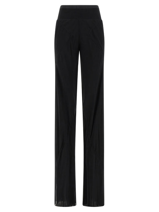 Black Silk Flared Pants