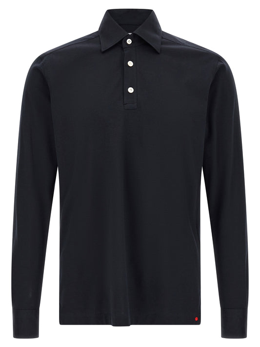 Blue Cotton Polo Shirt