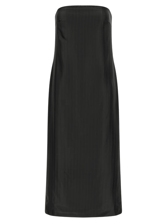 Black Viscose Midi Dress