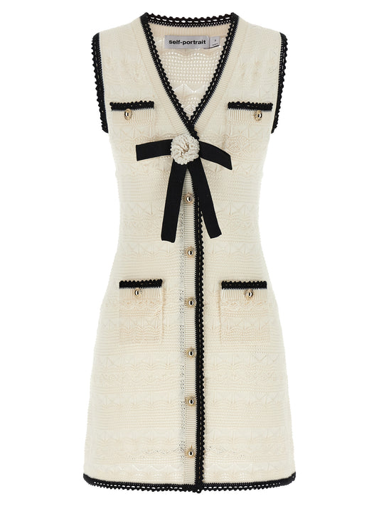 Bicolor Cotton Short Dress
